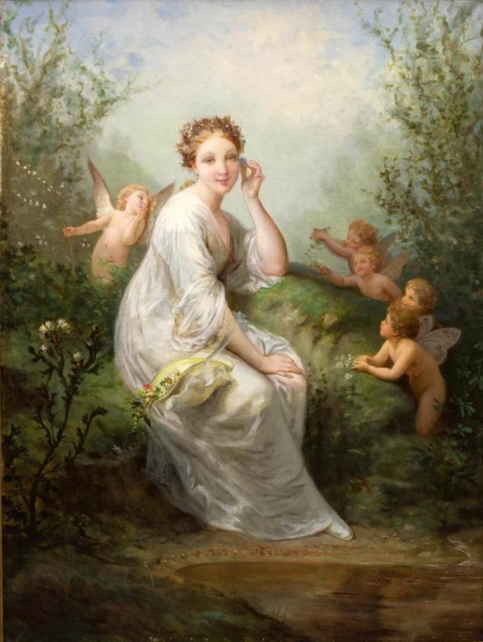 Dama circondata da putti